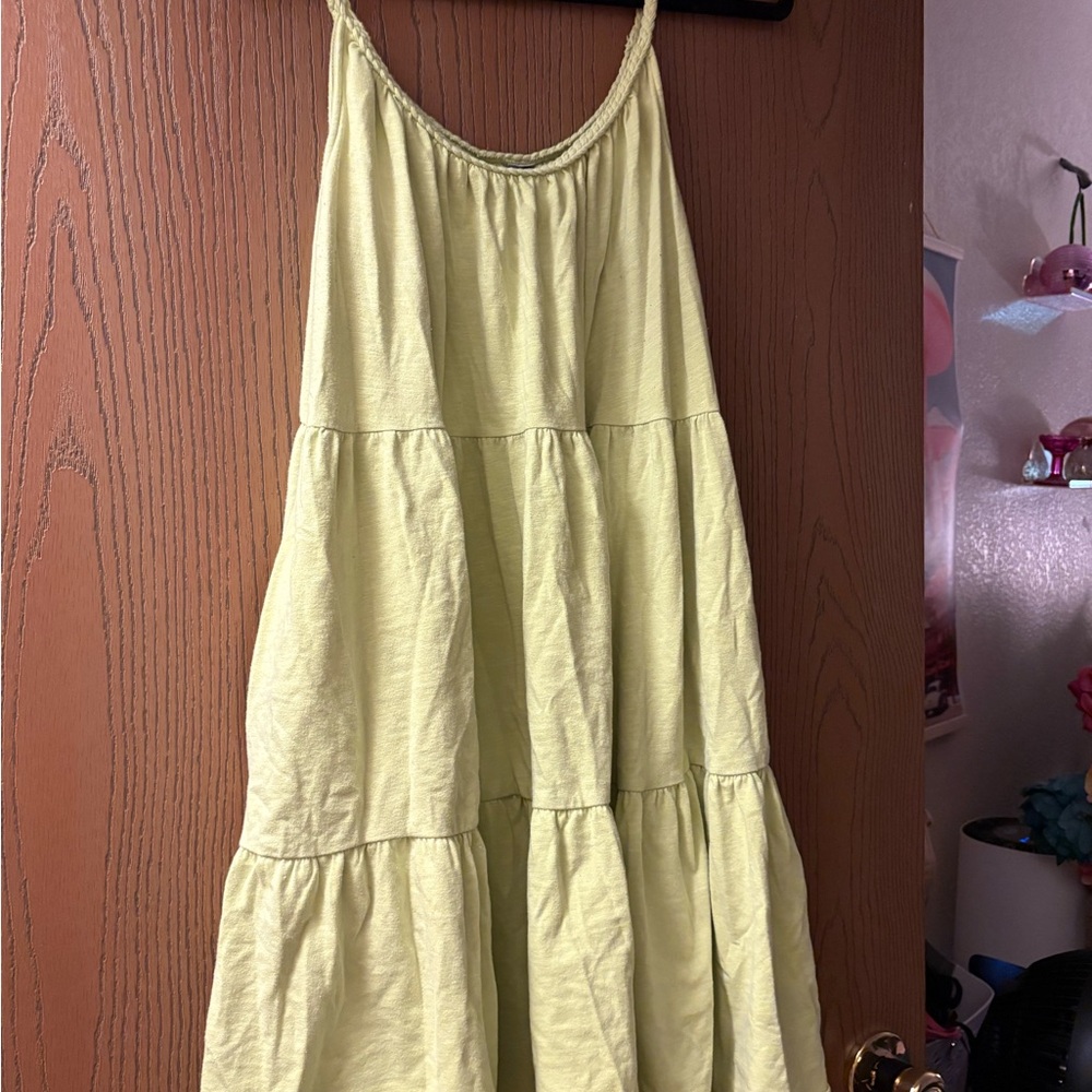 Old Navy Light Yellow-green Tiered Sundress